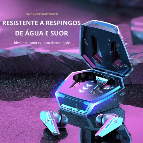 Fone Sem Fio Gamer Cyberpunk Tecsire M10 Bluetooth