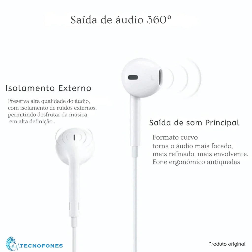Fone de Ouvido Tapple P2 Alta Qualidade com Microfone