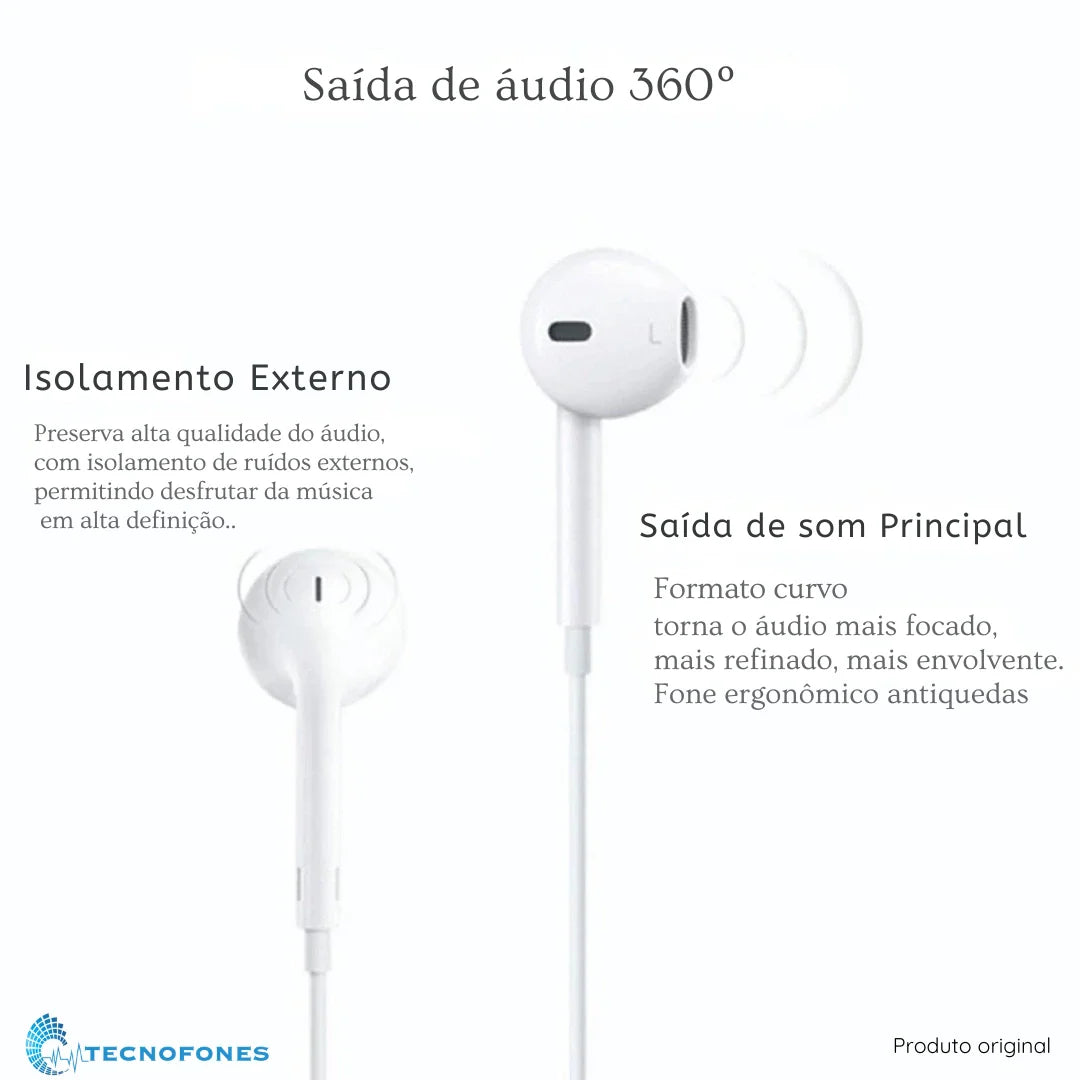 Fone de Ouvido Tapple P2 Alta Qualidade com Microfone